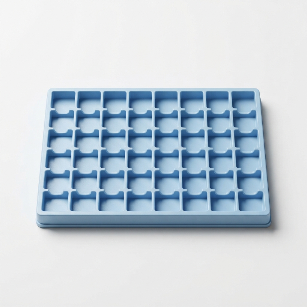 Light blue badge storage tray