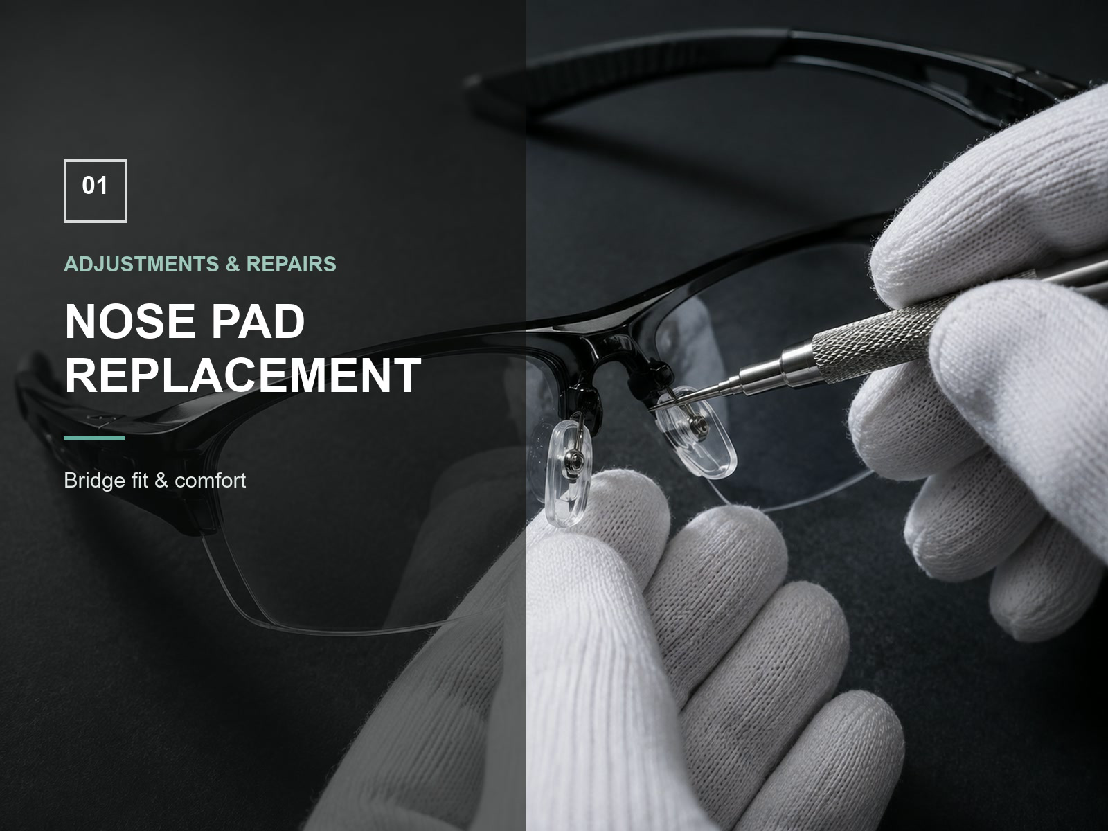 Close up USWING nose pad replacement video guide