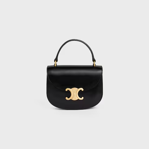 ミニ ブザス クレア / シャイニーカーフスキン / ブラック