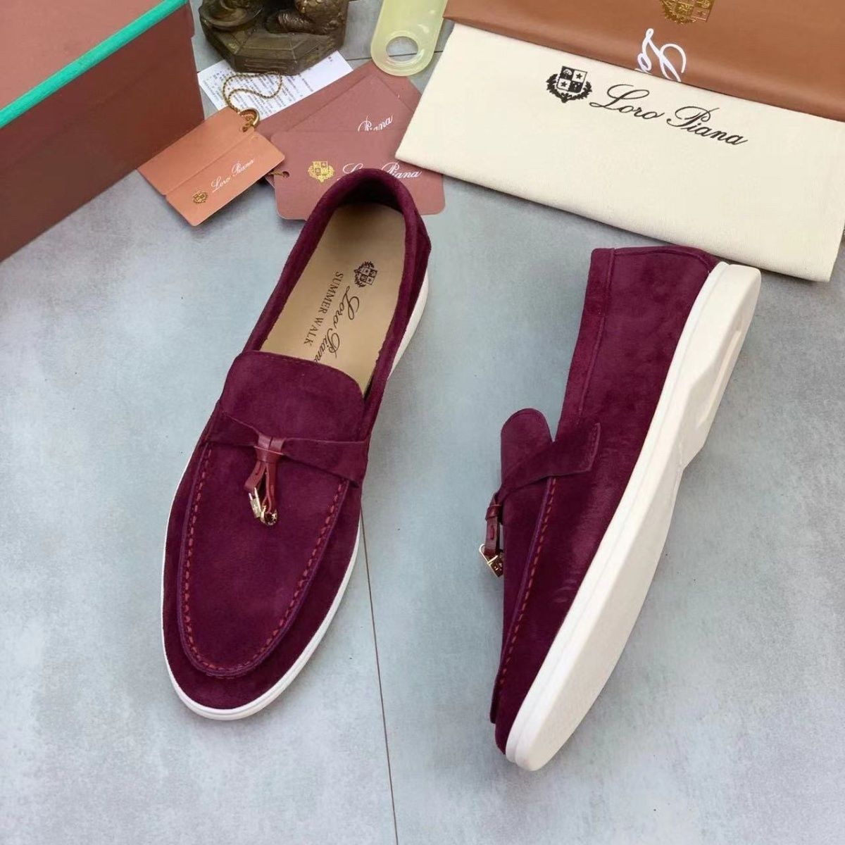 LORO PIANA♦ ウォーク スウェード ローファー
