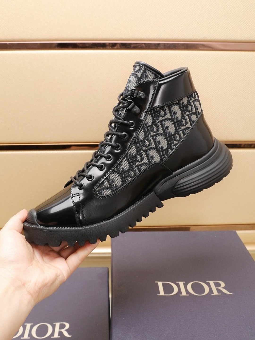 DIOR 【新作】 COMBAT ショートブーツ ☆ ディオール オブリーク