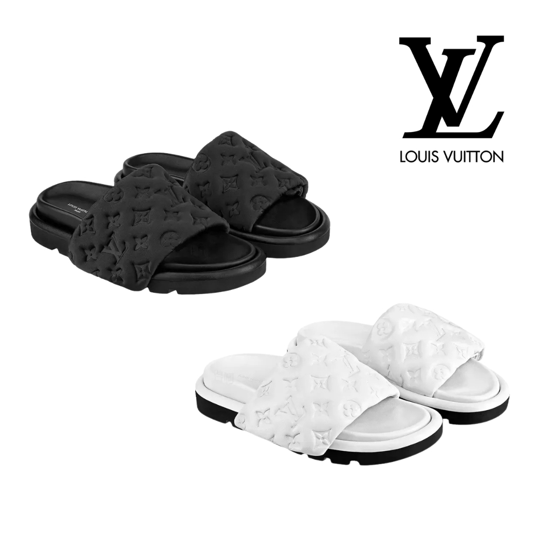 LOUIS VUITTON ルイヴィトン プールピロー ミュール ブラック