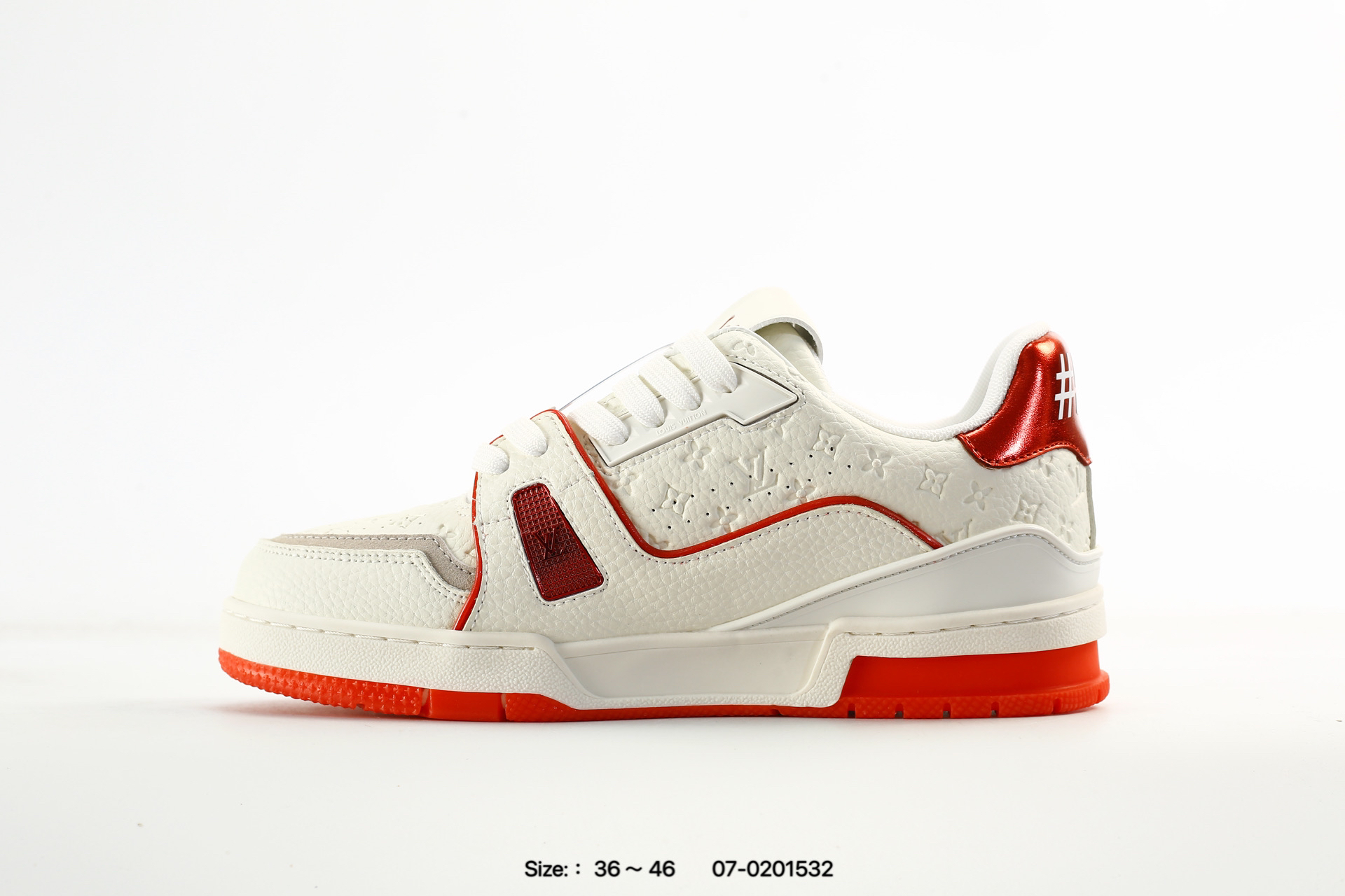 Louis Vuitton Trainer Sneaker トレーナー・ライン スニーカー ホワイト×レッド