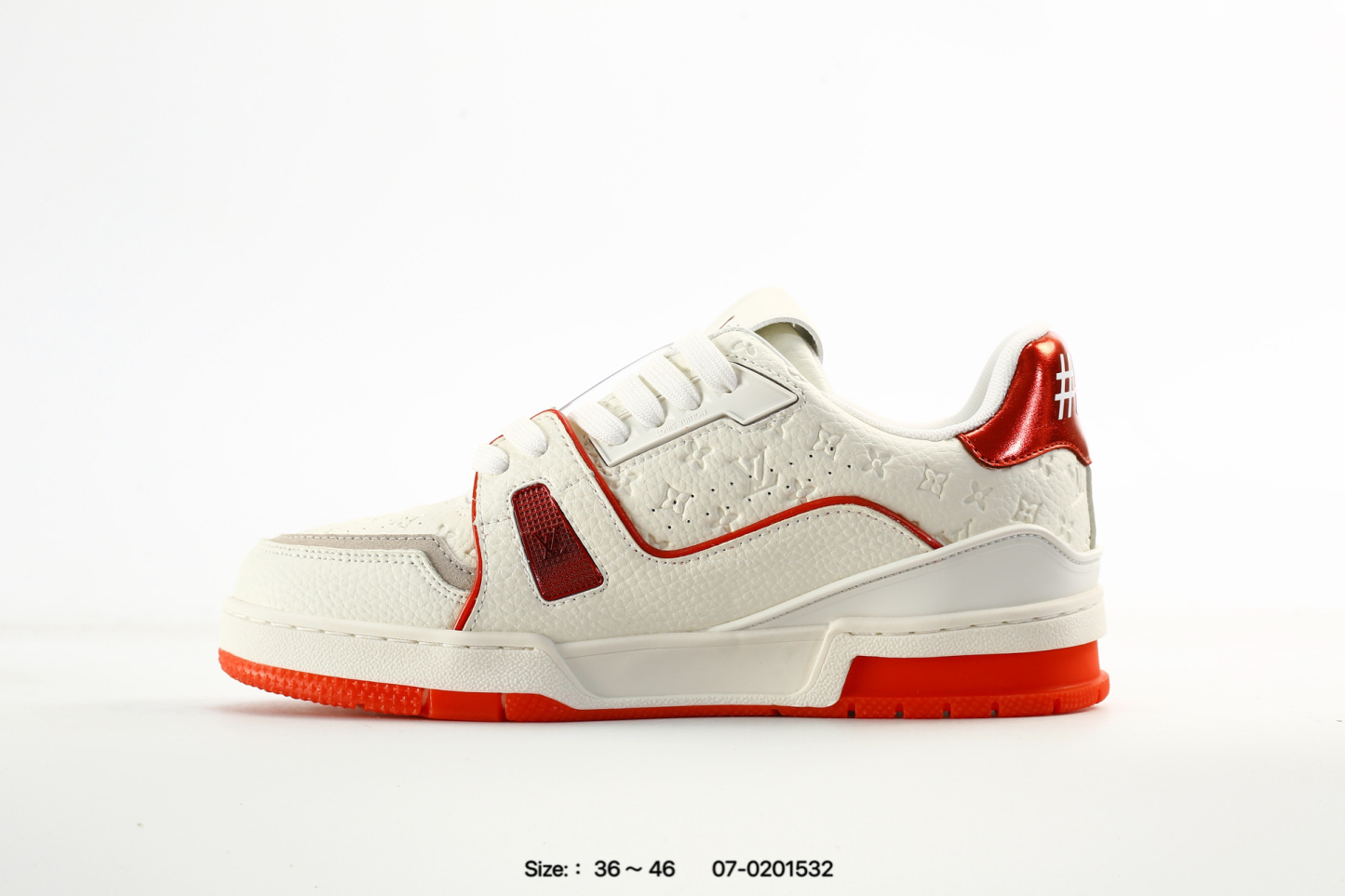 Louis Vuitton Trainer Sneaker トレーナー・ライン スニーカー ホワイト×レッド