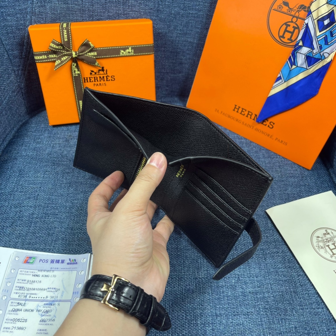 Hermes・レザー コンチネンタルウォレット 財布 折財布