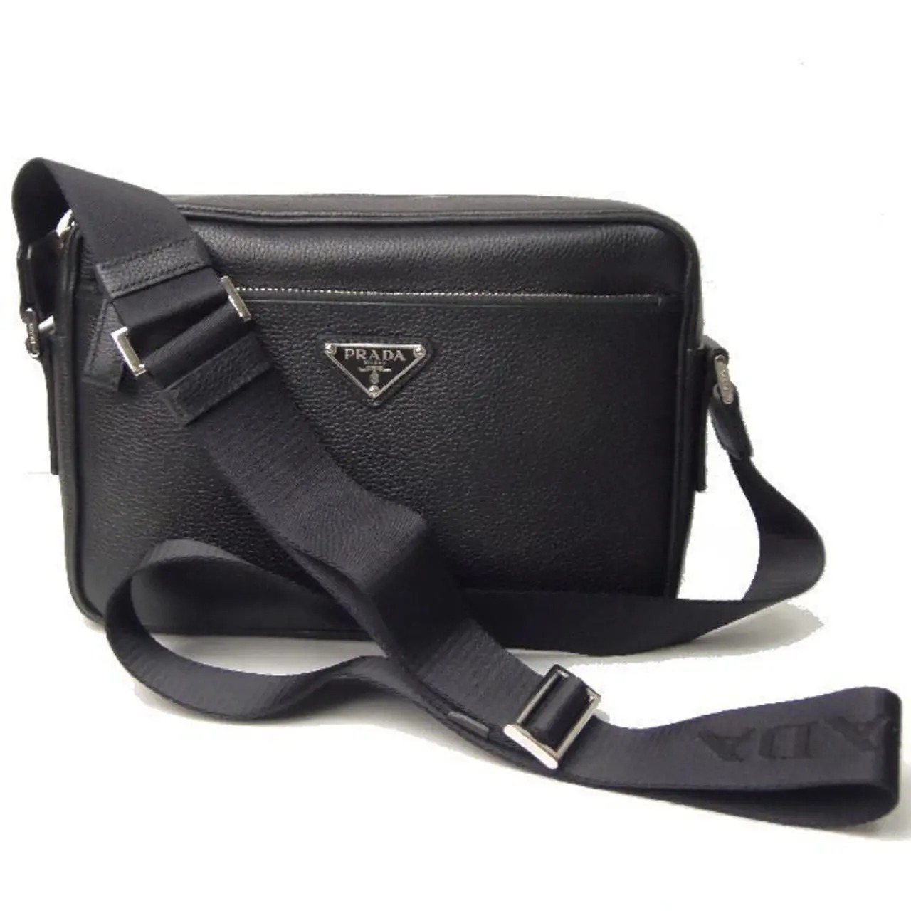 PRADA メンズ レザー ショルダーバッグ
