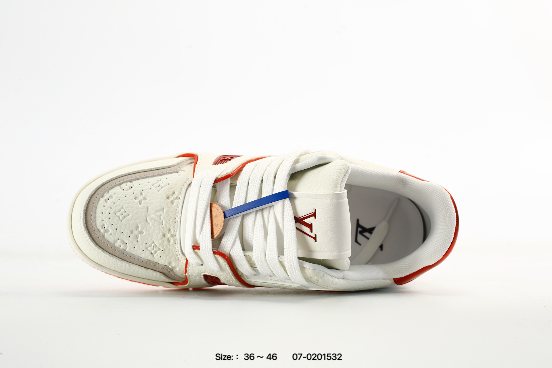 Louis Vuitton Trainer Sneaker トレーナー・ライン スニーカー ホワイト×レッド
