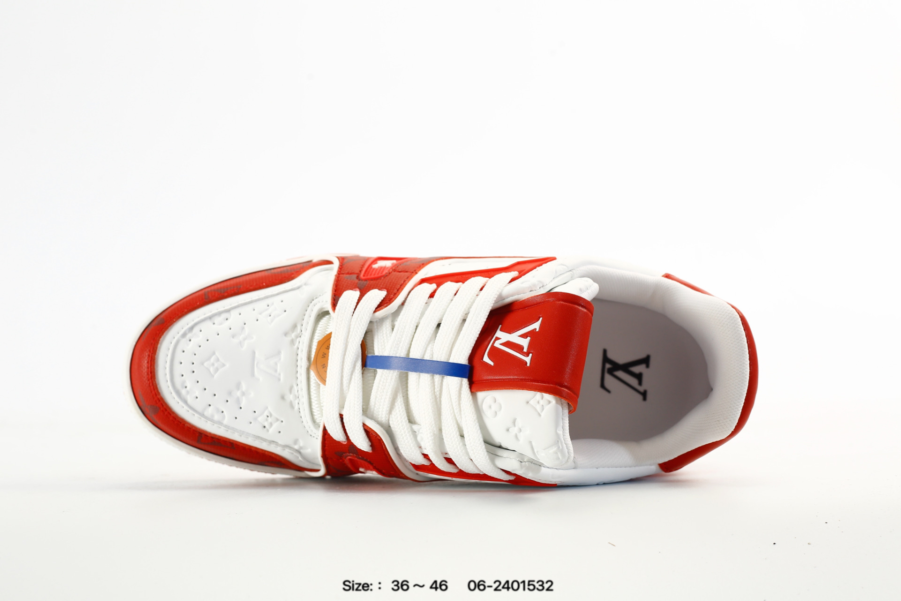 Louis Vuitton Trainer Sneaker トレーナー・ライン スニーカー ホワイト×レッド