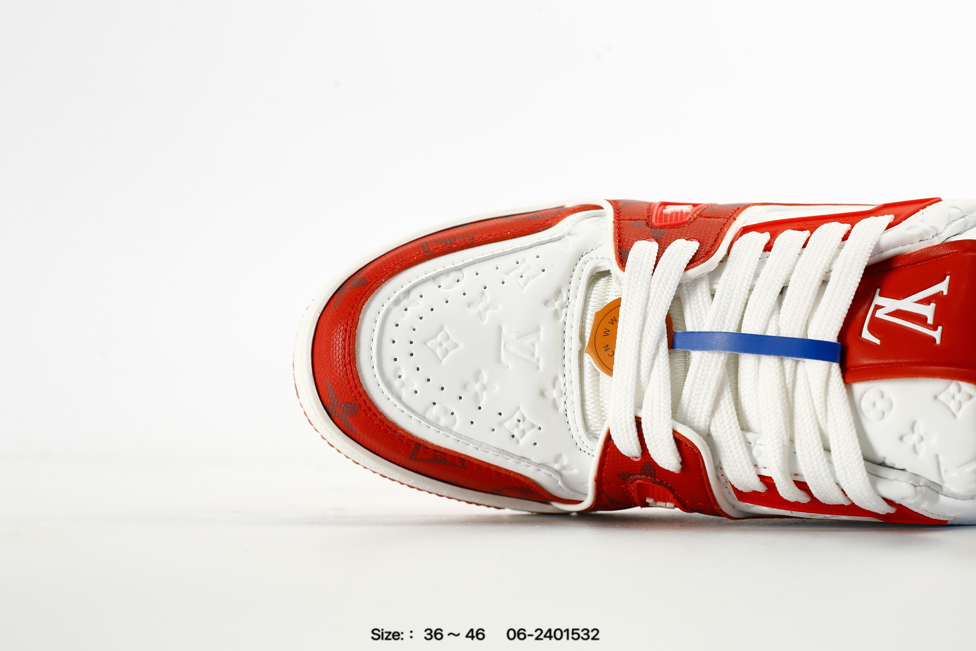 Louis Vuitton Trainer Sneaker トレーナー・ライン スニーカー ホワイト×レッド