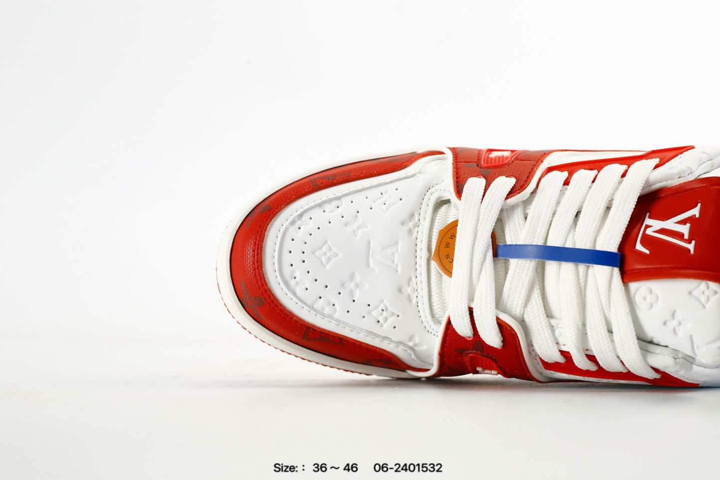 Louis Vuitton Trainer Sneaker トレーナー・ライン スニーカー ホワイト×レッド
