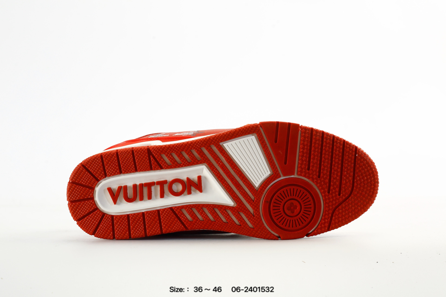 Louis Vuitton Trainer Sneaker トレーナー・ライン スニーカー ホワイト×レッド