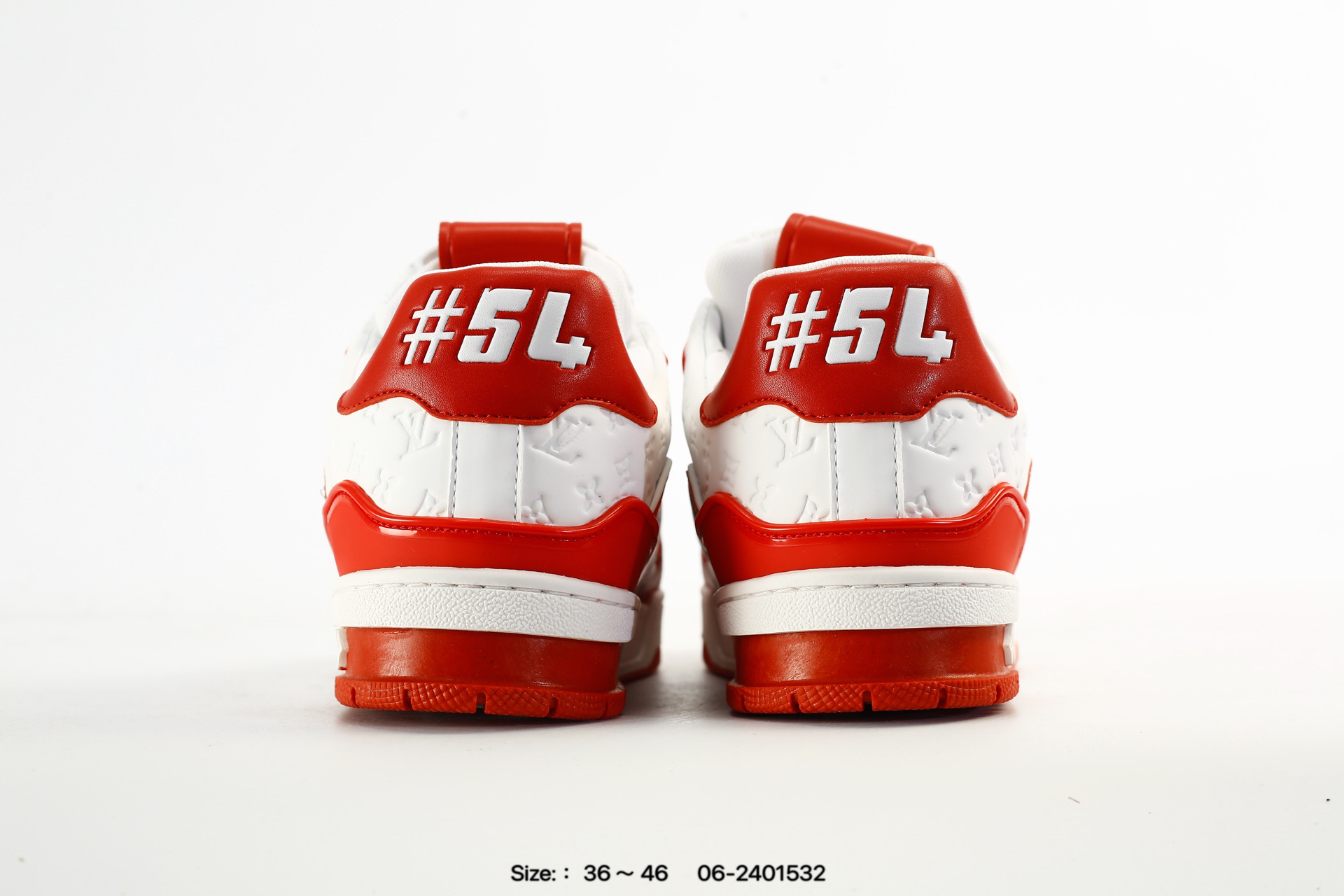 Louis Vuitton Trainer Sneaker トレーナー・ライン スニーカー ホワイト×レッド