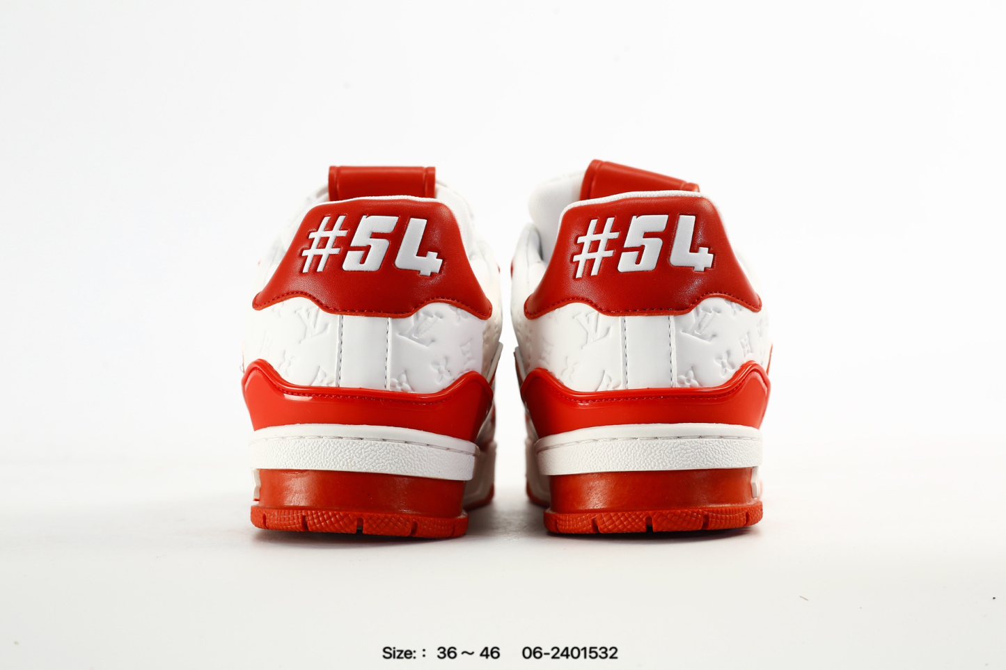 Louis Vuitton Trainer Sneaker トレーナー・ライン スニーカー ホワイト×レッド