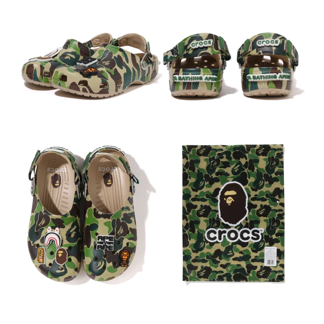 A BATHING APE BAPExCROCS -CLOG (3色揃い、フルサイズ)