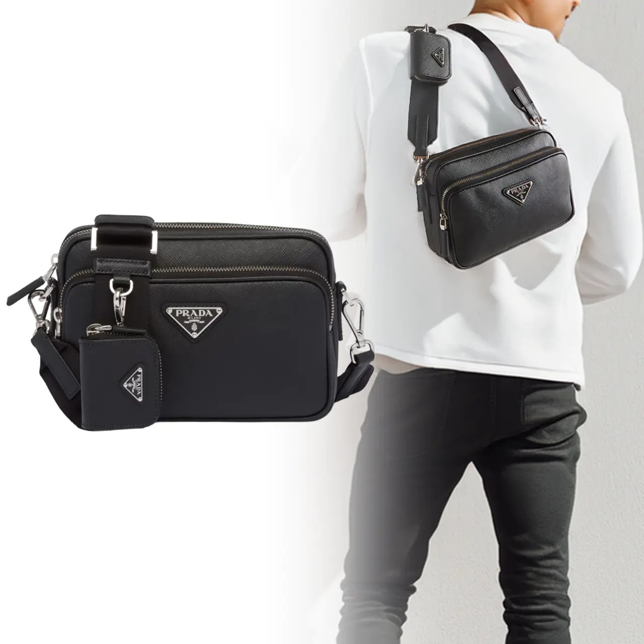 ♦PRADA♦サフィアーノレザー ショルダーバッグ