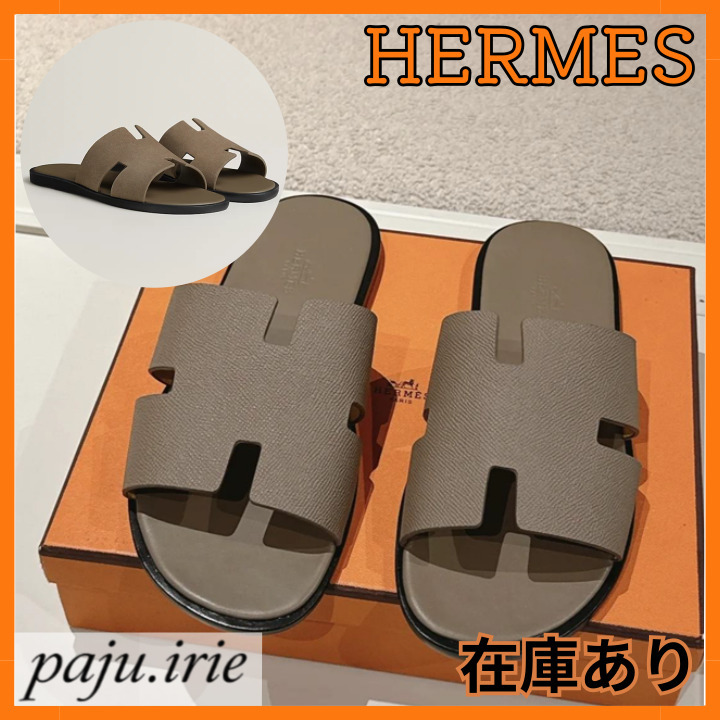 大人カラー☆【HERMES】メンズサンダル イズミール エトゥープ