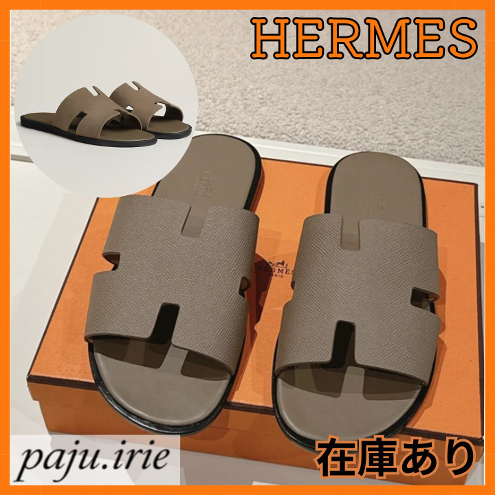 大人カラー☆【HERMES】メンズサンダル イズミール エトゥープ