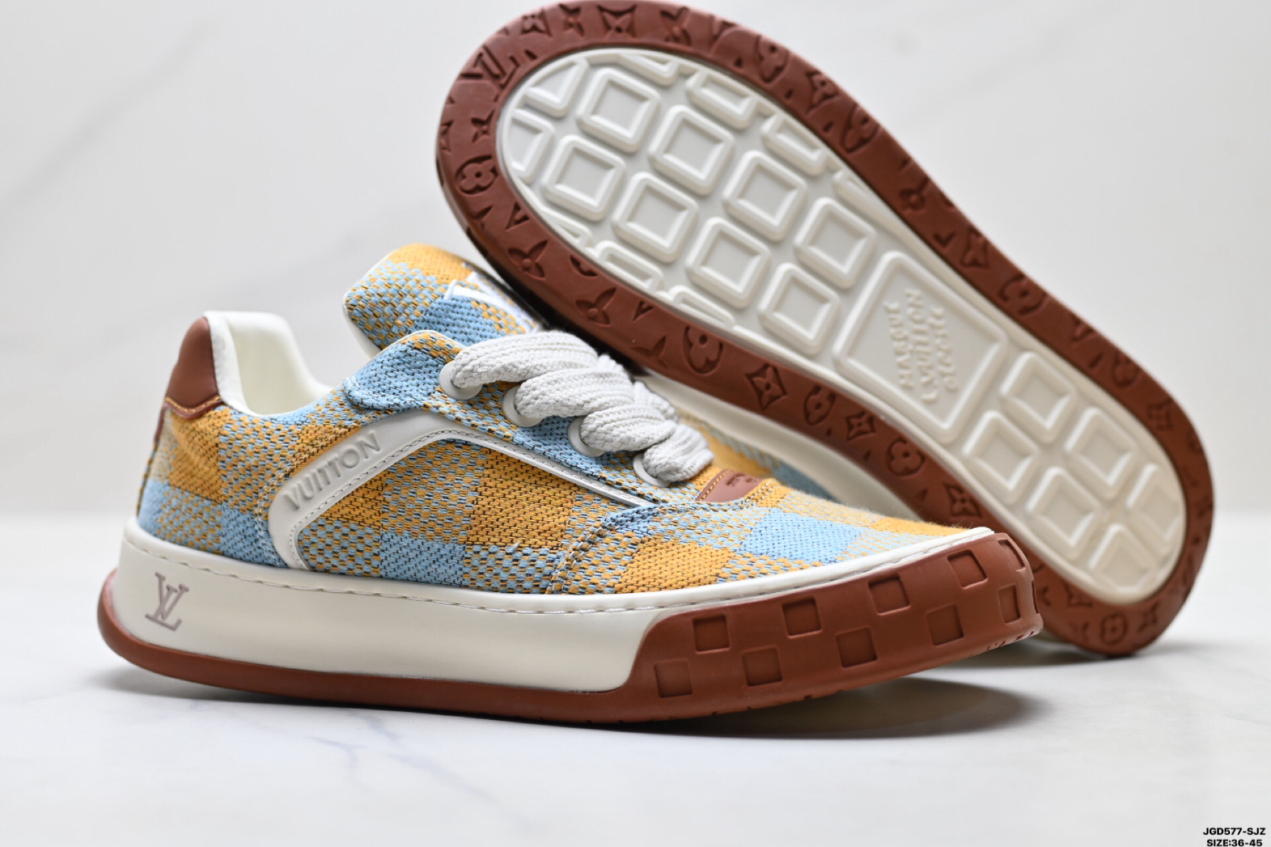 Louis Vuitton Tilted ダミエ織り生地 ローカットスニーカー 