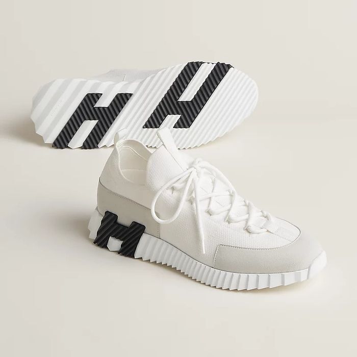 【ニット×レザーで履きやすい☆】HERMES スニーカー リフト