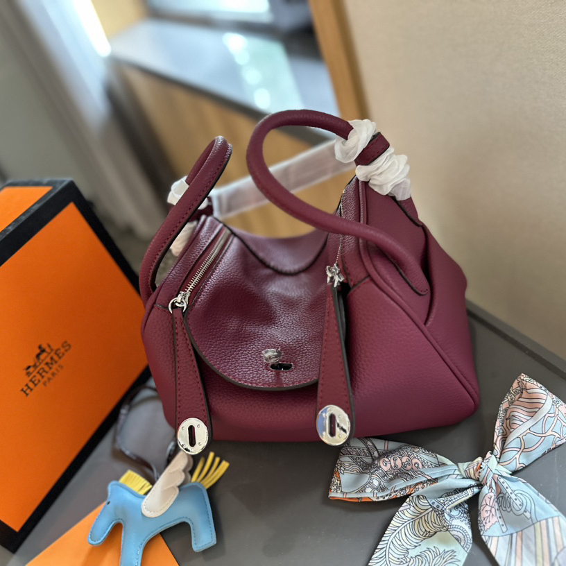 《上品★》【HERMES】リンディ26ハンドバッグ(エトゥープ)