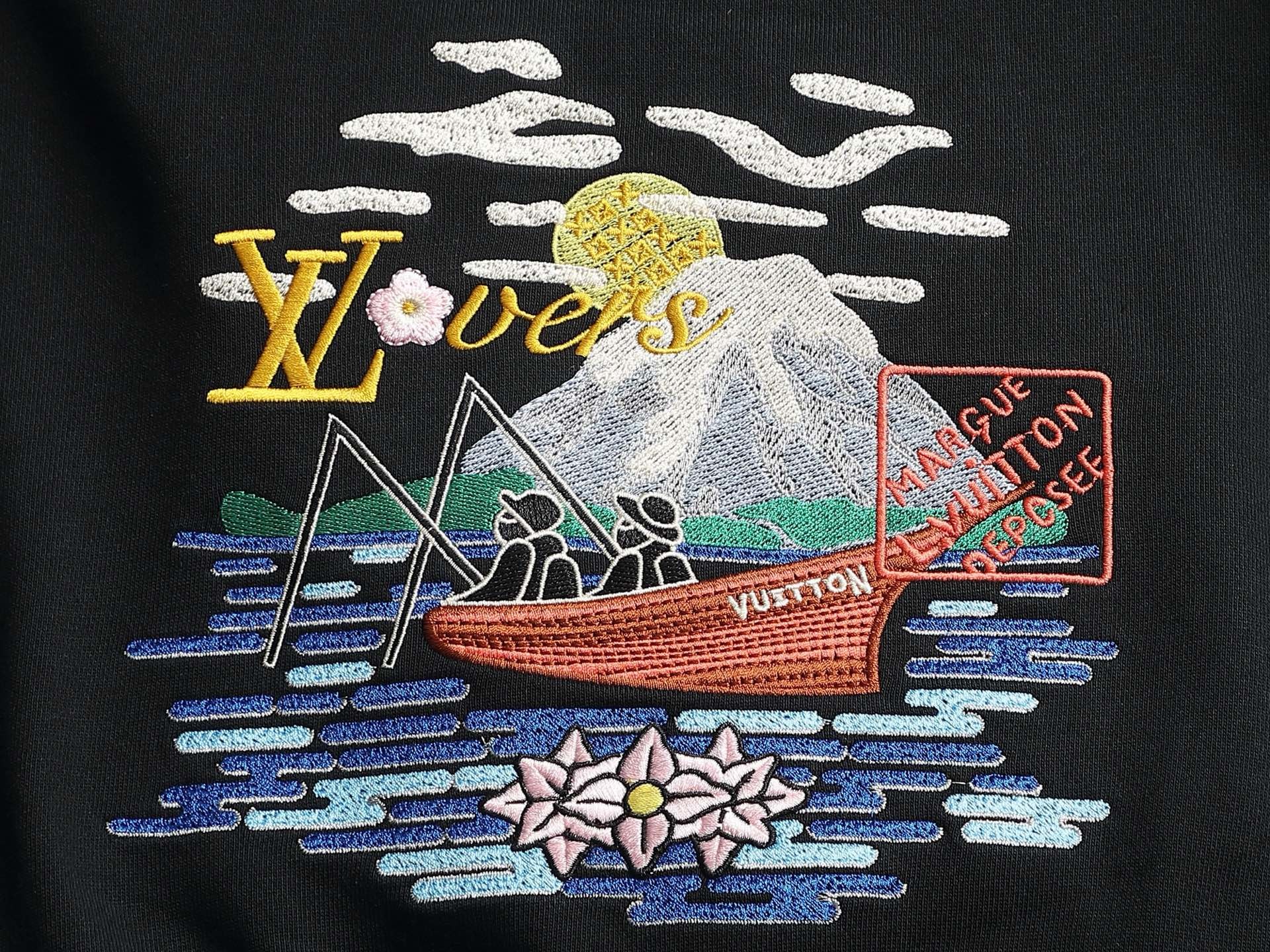 【LOUIS VUITTON】刺繍長袖 T シャツ