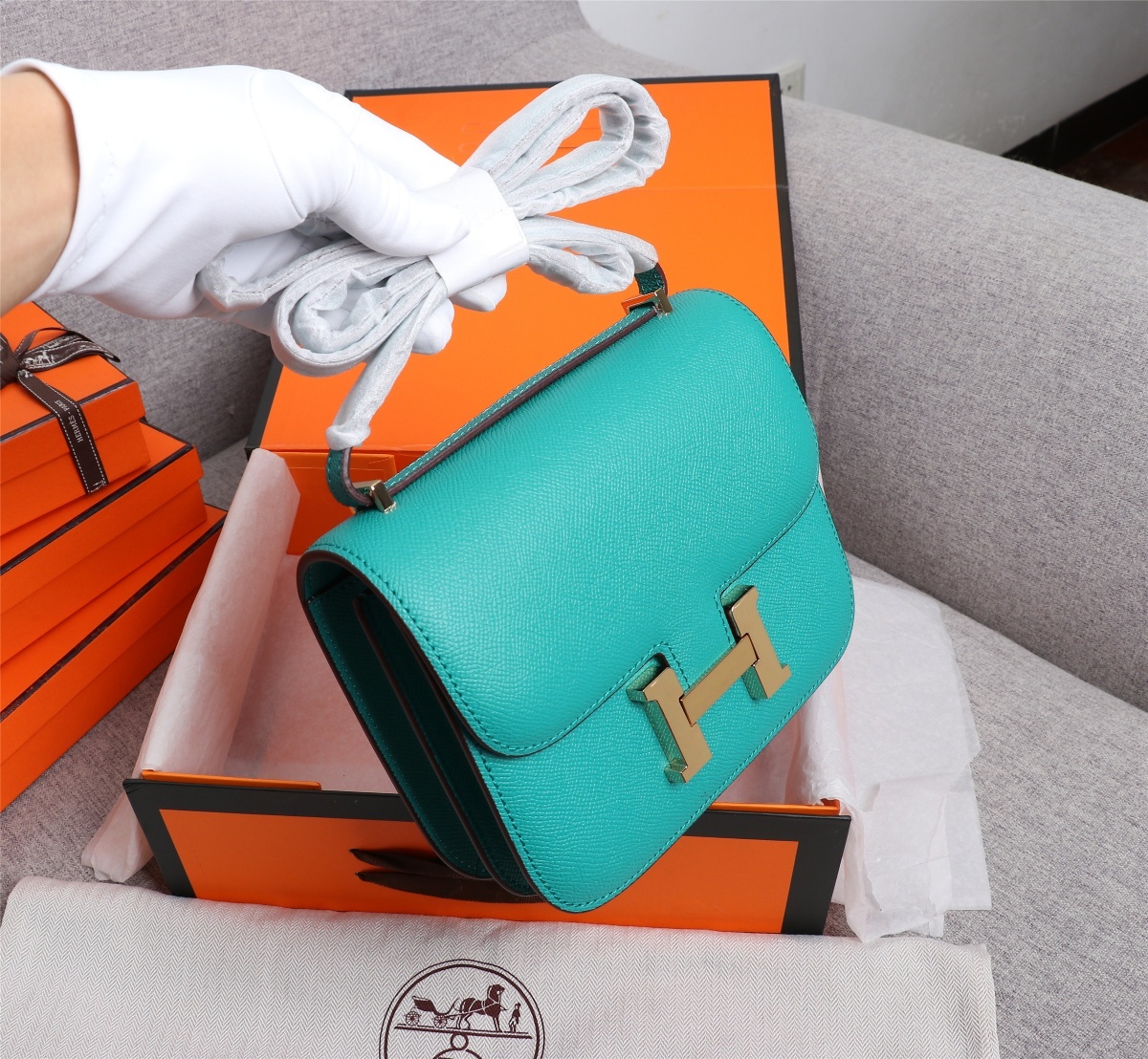 HERMES コンスタンス Ⅲ 19 グラファイト シルバー金具