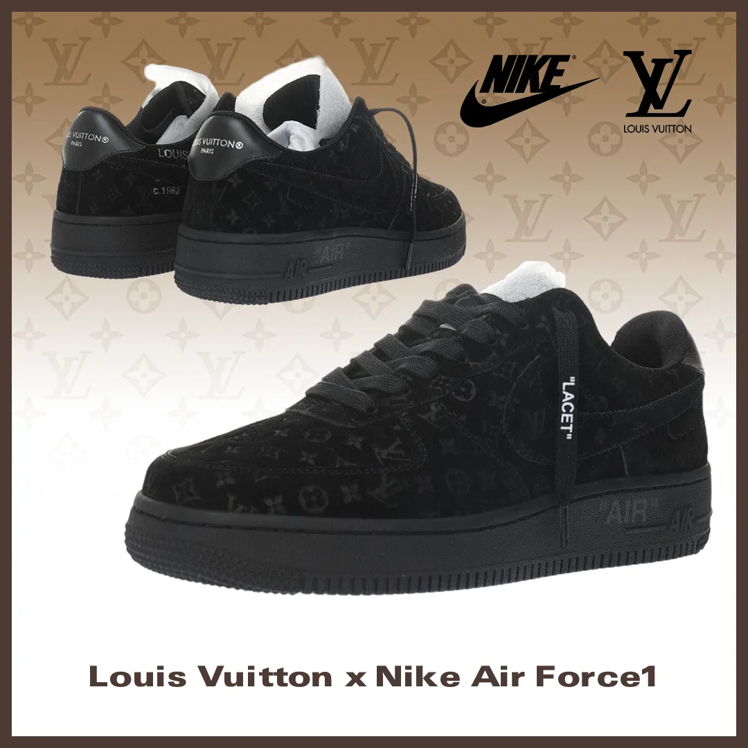 【Louis Vuitton x Nike】コラボ Air Force 1 Low & Pilot Case Black【日本未入荷】♪超入手困難