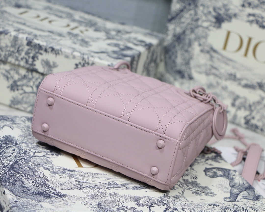 【超入手困難！ほしい！】 Lady Diorトリコロールサテンチェック牛革