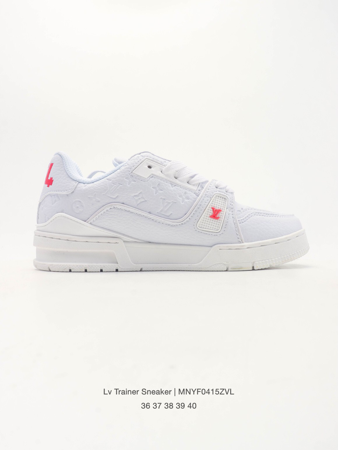 LOUIS VUITTON ルイ・ヴィトン LV Trainer 桜デザイン レザースニーカー ホワイト 