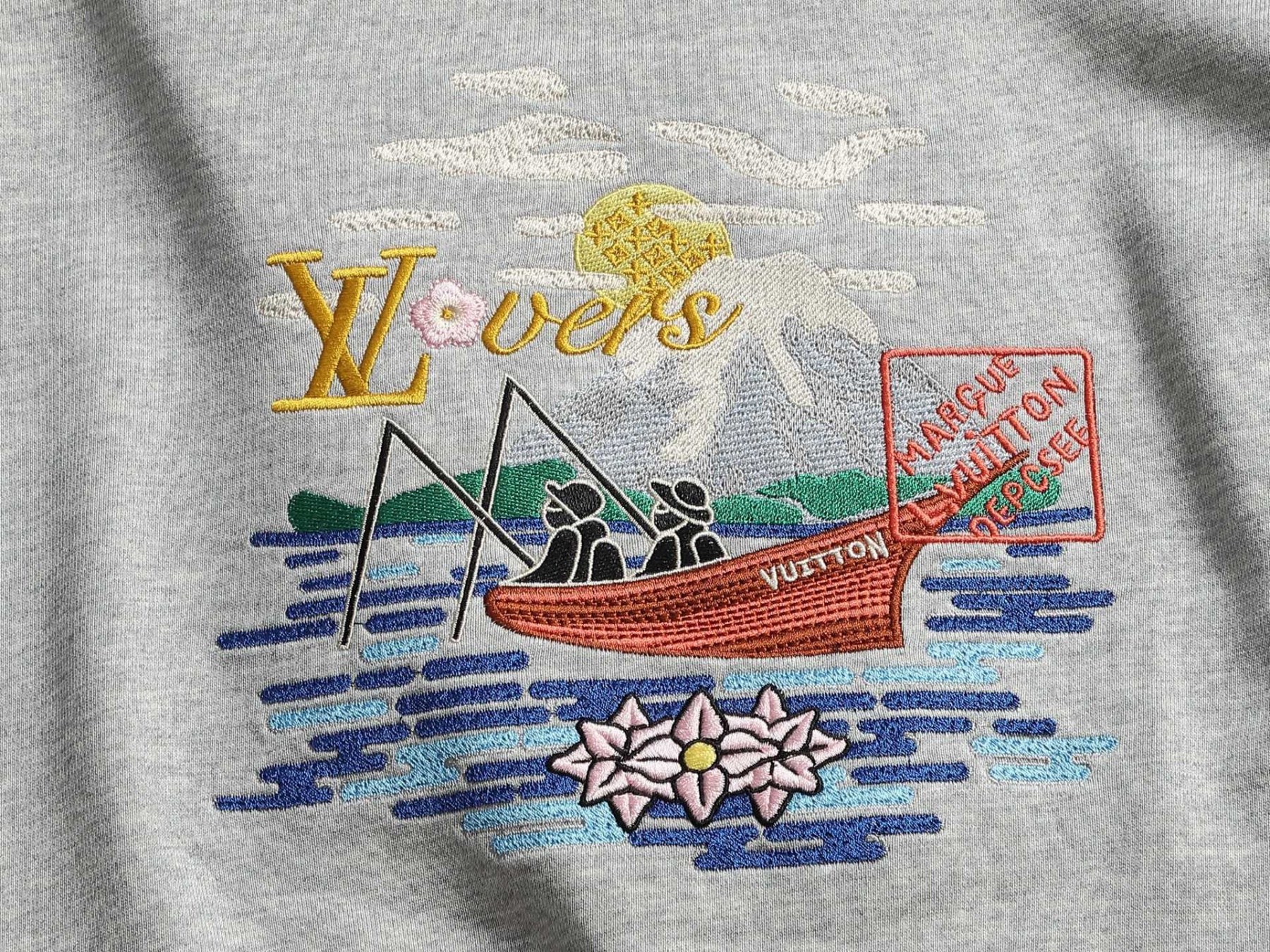 【LOUIS VUITTON】刺繍長袖 T シャツ