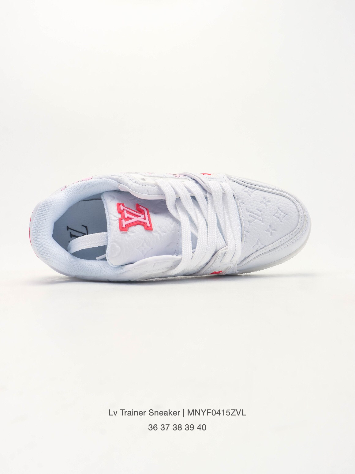LOUIS VUITTON ルイ・ヴィトン LV Trainer 桜デザイン レザースニーカー ホワイト 