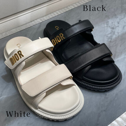 【Dior】Dioract Slide サンダル ロゴ 主役級の足元 Lambskin