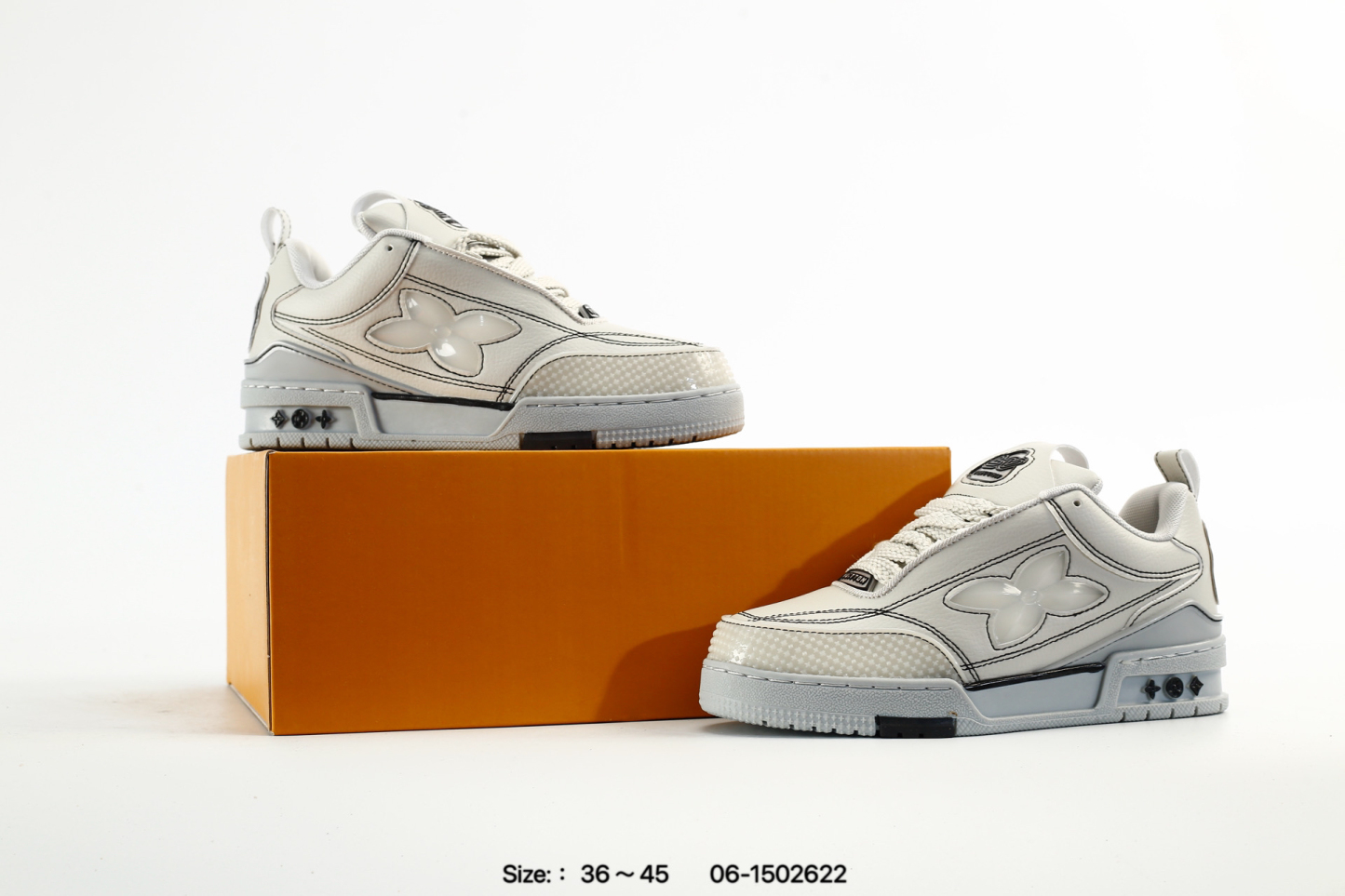 LOUIS VUITTON スケート スニーカー ブラック モノグラムフラワー メンズ