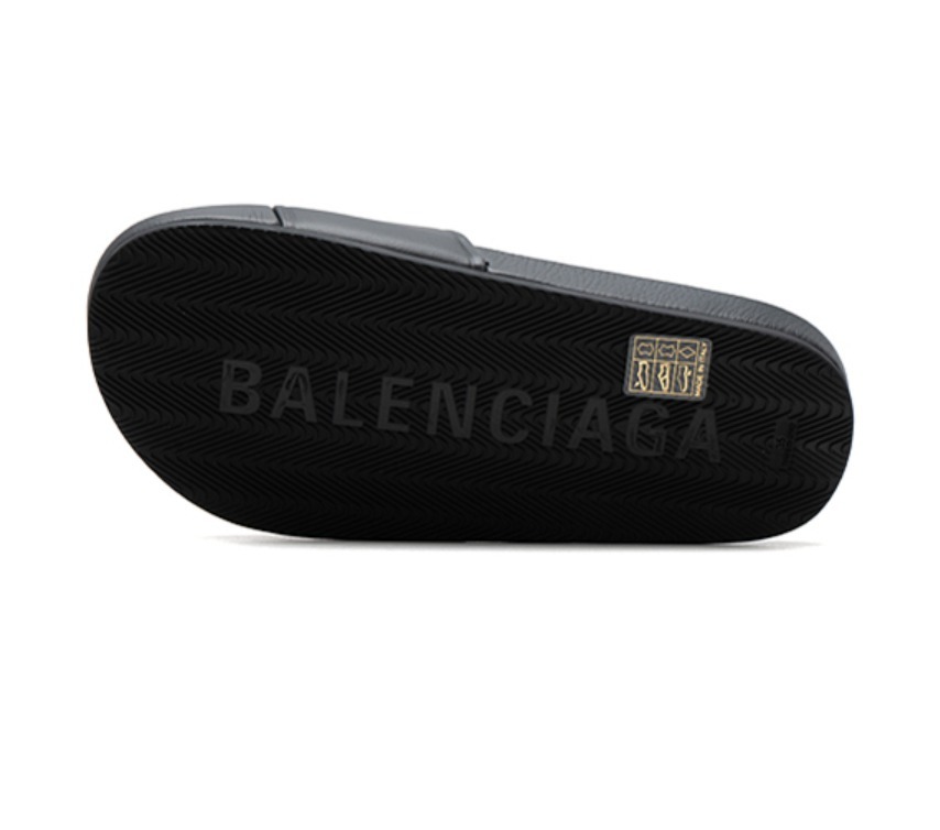 ★BALENCIAGA★ブラックウェーブロゴサンダル★