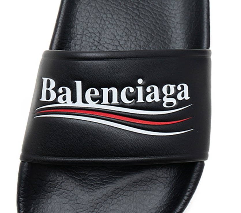 ★BALENCIAGA★ブラックウェーブロゴサンダル★