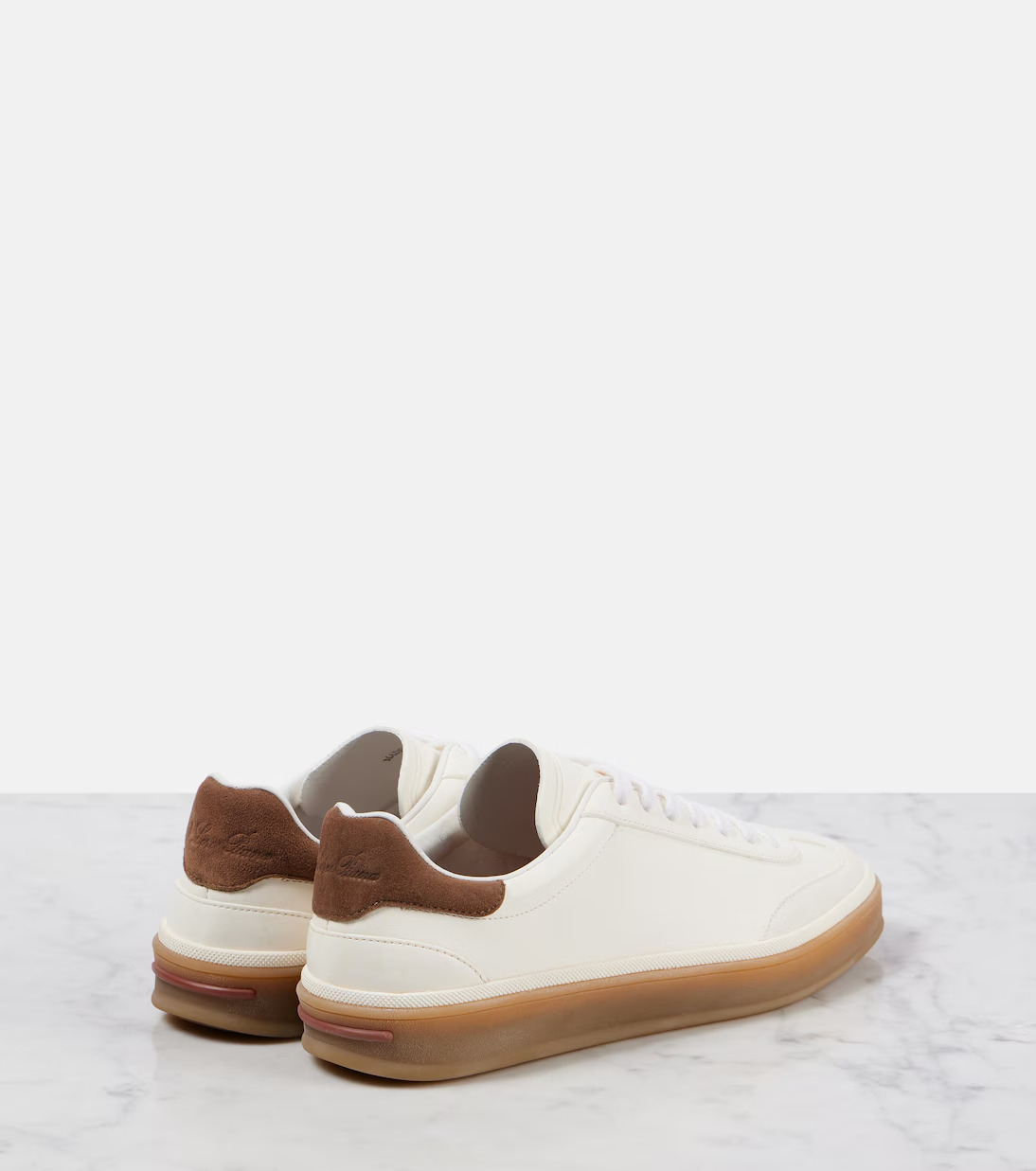◆Loro Piana◆テニスウォーク スエードトリムレザースニーカー