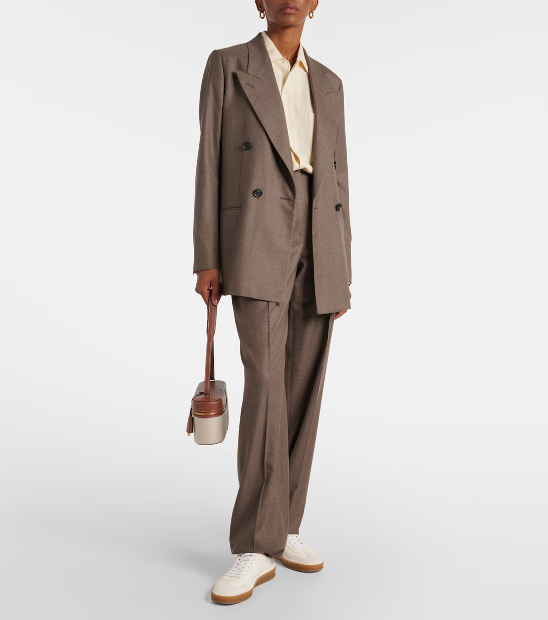 ◆Loro Piana◆テニスウォーク スエードトリムレザースニーカー