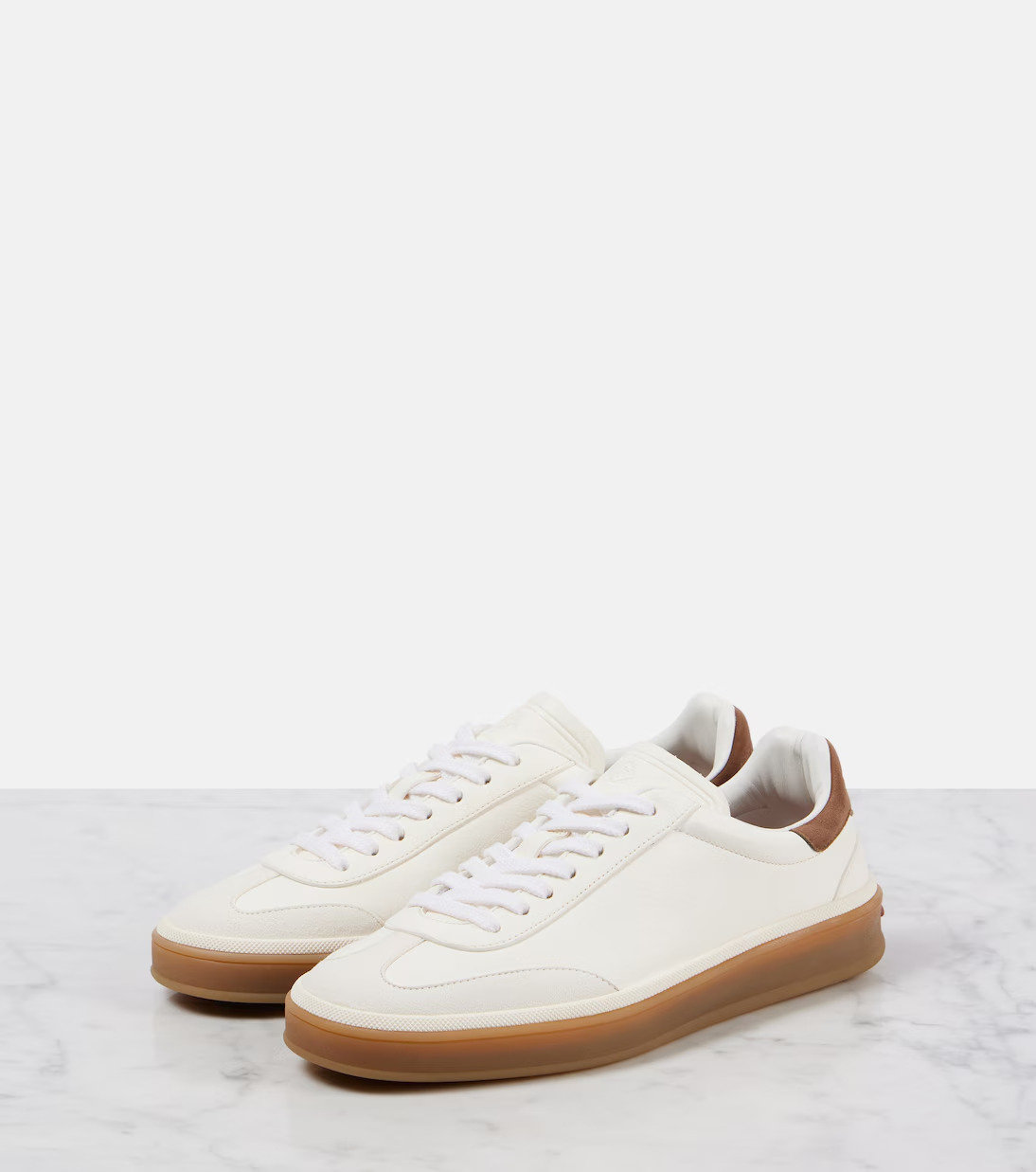 ◆Loro Piana◆テニスウォーク スエードトリムレザースニーカー