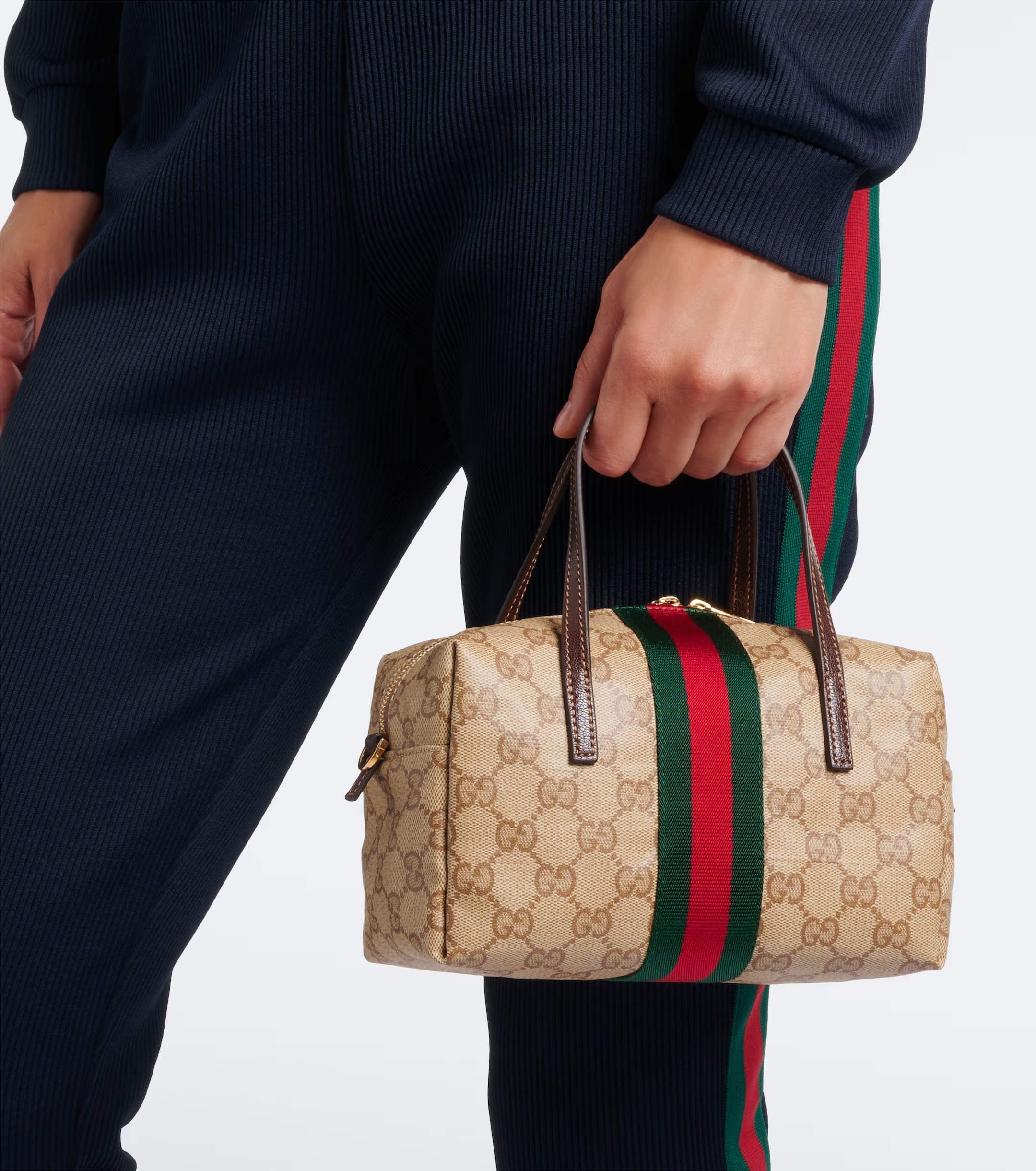 GUCCI ウェブ ストライプ付き ミニ ボストンバッグ 876057FAF8R