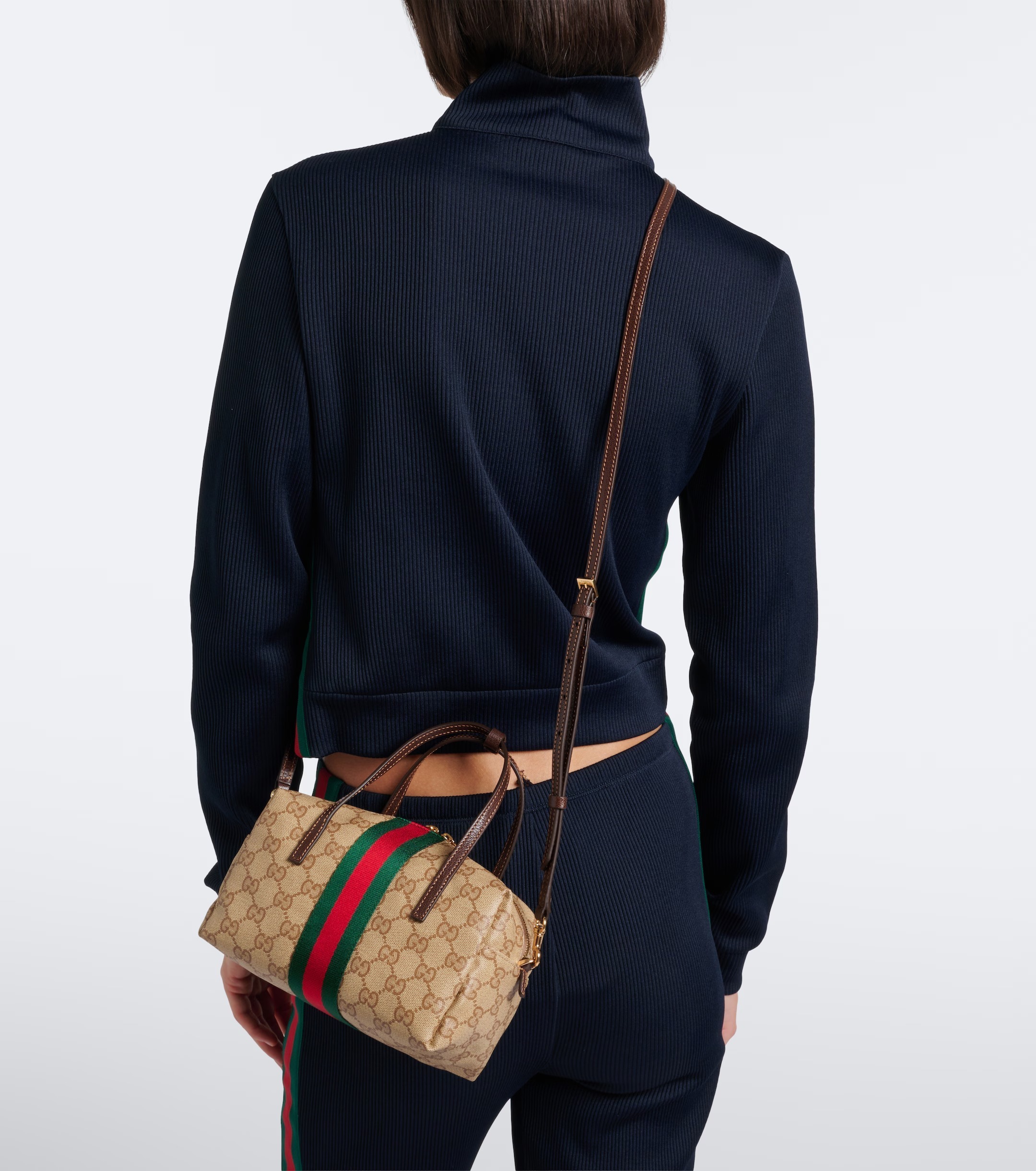 GUCCI ウェブ ストライプ付き ミニ ボストンバッグ 876057FAF8R
