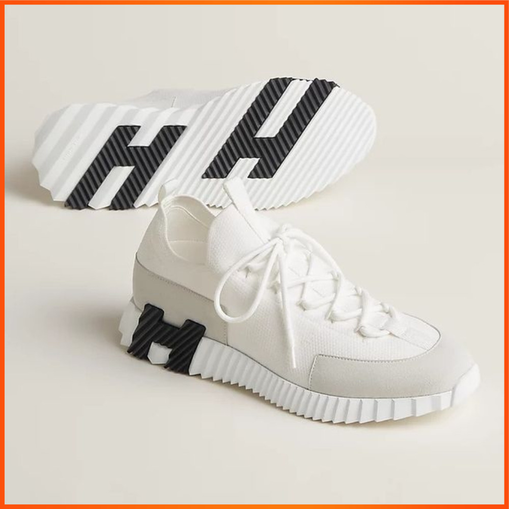 【ニット×レザーで履きやすい☆】HERMES スニーカー リフト
