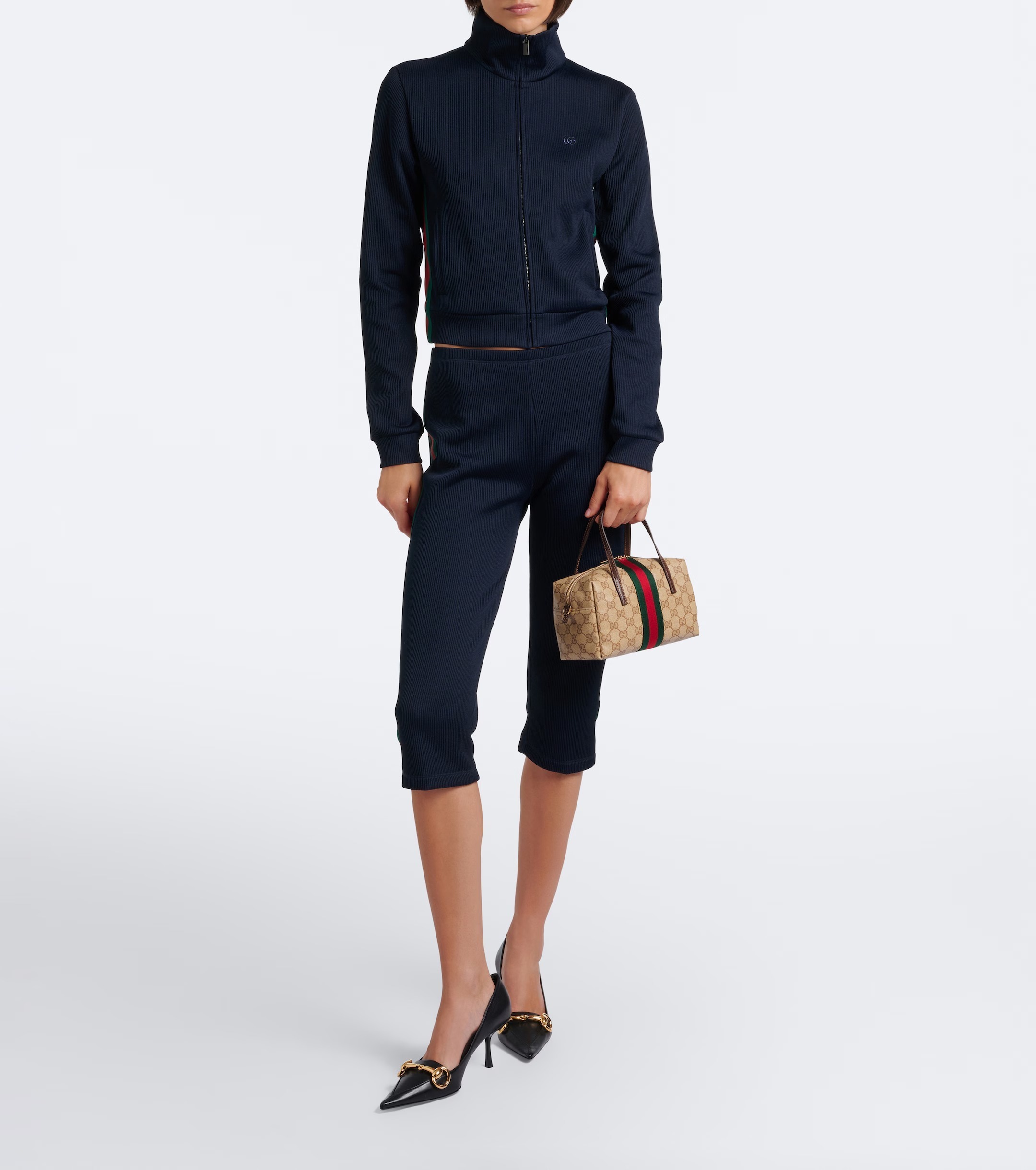 GUCCI ウェブ ストライプ付き ミニ ボストンバッグ 876057FAF8R