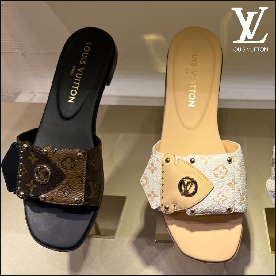 【上品な存在感♪】Louis Vuitton LVフレームフラットミュール