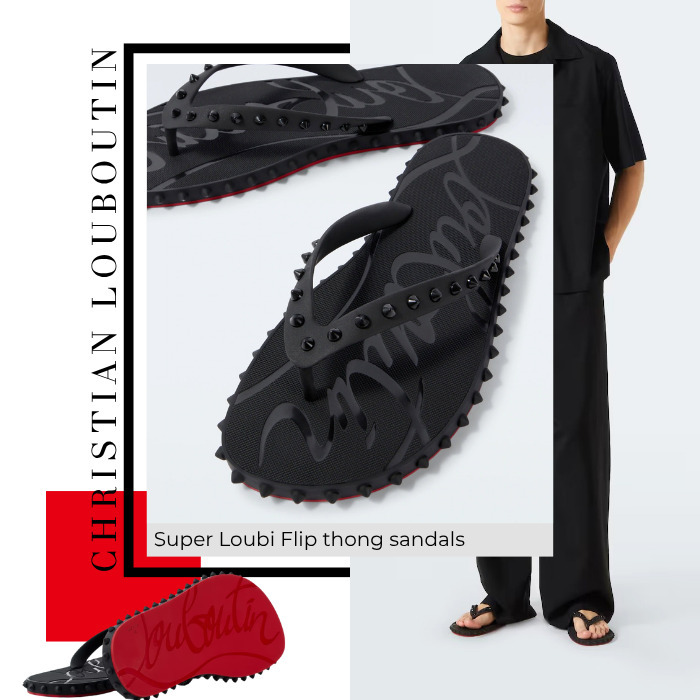 Christian Louboutin Super Loubi Flip トングサンダル黒