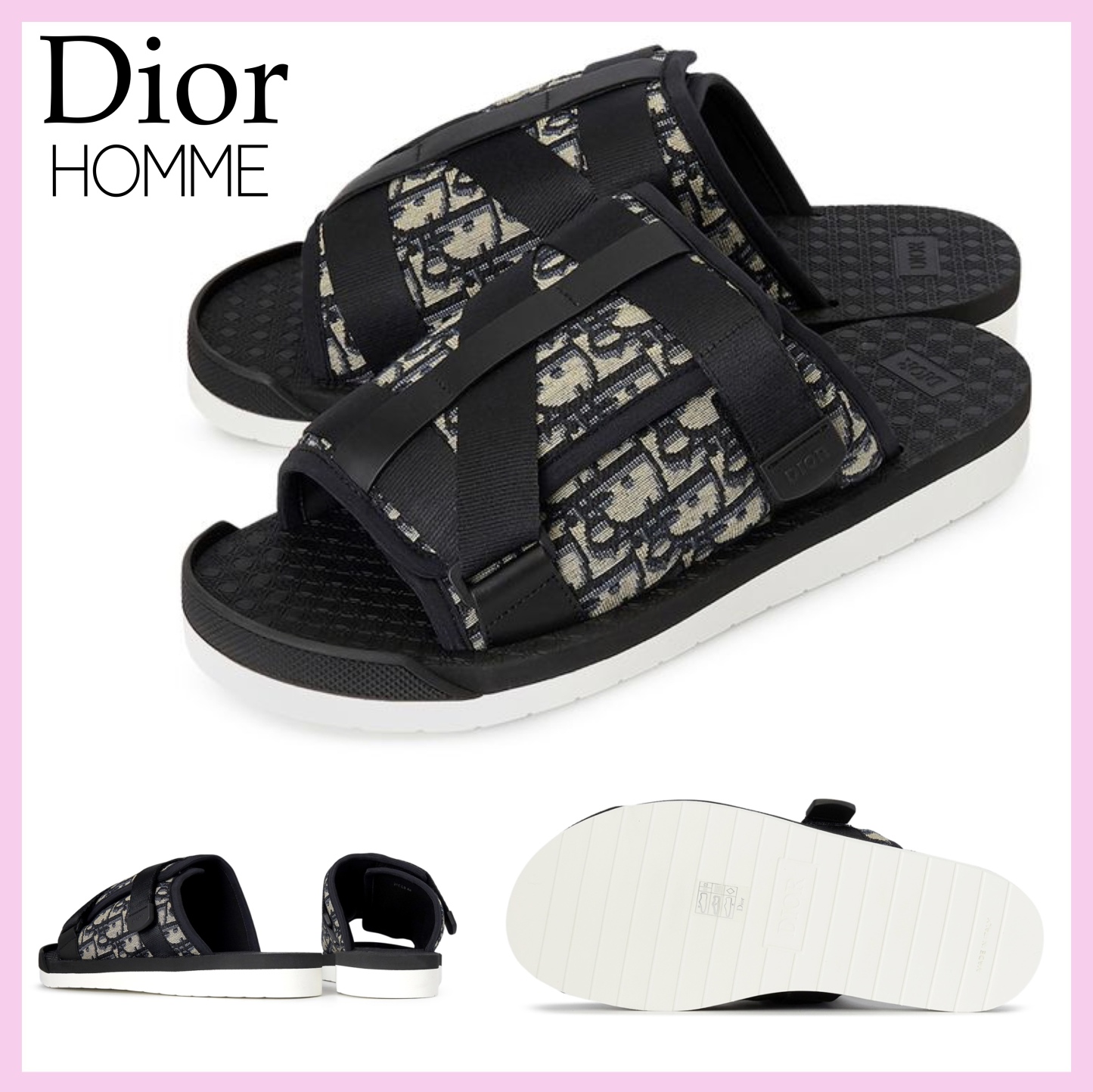 【エレガント】DIOR ALPHA サンダル Dオブリーク ジャカード