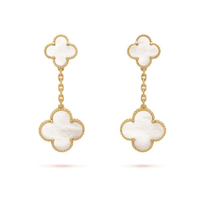 【Vancleef & Arpels】 マジック アルハンブラ イヤリング、2モチーフ