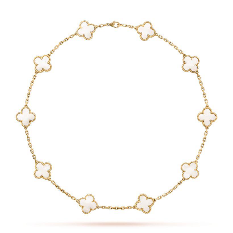 【Vancleef & Arpels】 ヴィンテージ アルハンブラ ネックレス、10モチーフ