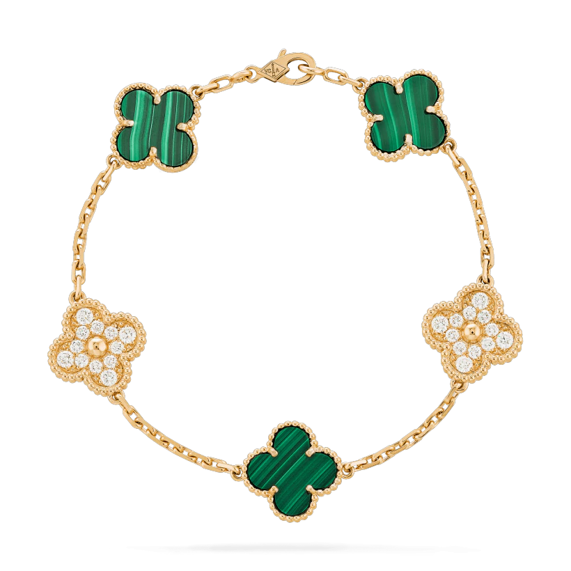 【Vancleef & Arpels】 ヴィンテージ アルハンブラ ブレスレット、5モチーフ