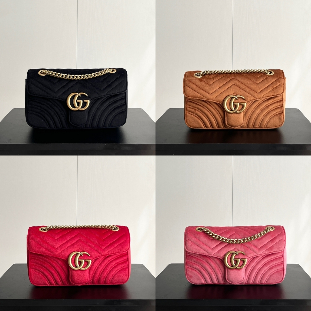 【GUCCI公式旗艦店】グッチ GG MARMONT ビロード チェーンバッグ-BRAND OFF