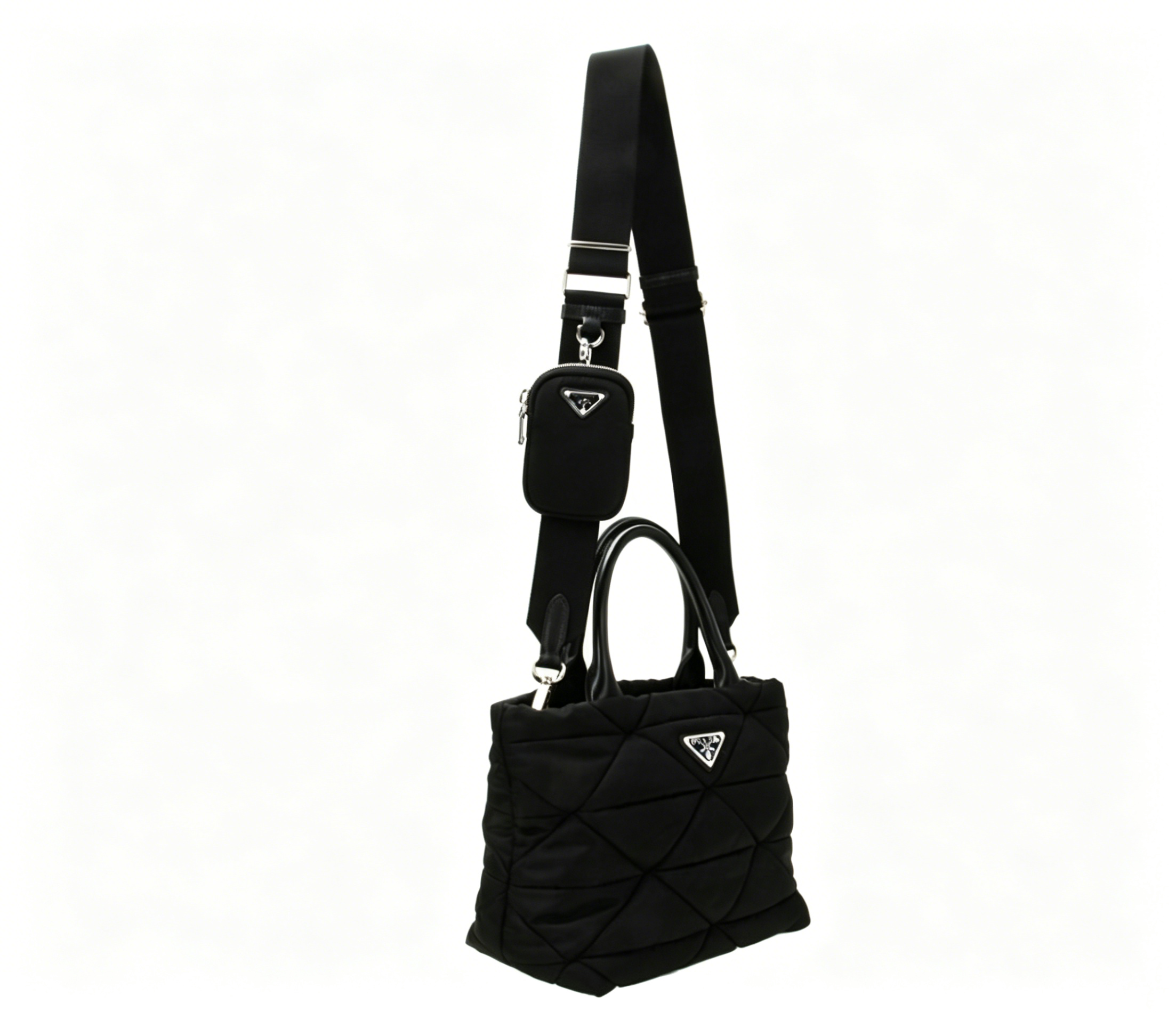 送料関税込☆PRADA パデッド Re-Nylon トート ショルダーバッグ